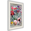 Poster - Scattered Flowers  - wit passepartout