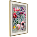 Poster - Scattered Flowers  - goud passepartout