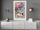 Poster - Scattered Flowers  - goud passepartout