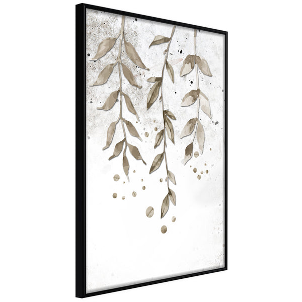 Poster - Curtain of Leaves  - zwart