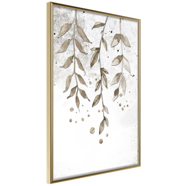 Poster - Curtain of Leaves  - goud