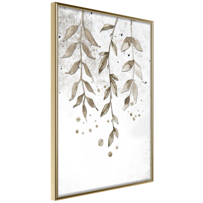 Poster - Curtain of Leaves  - goud