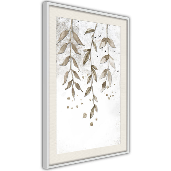 Poster - Curtain of Leaves  - wit passepartout