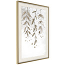 Poster - Curtain of Leaves  - goud passepartout