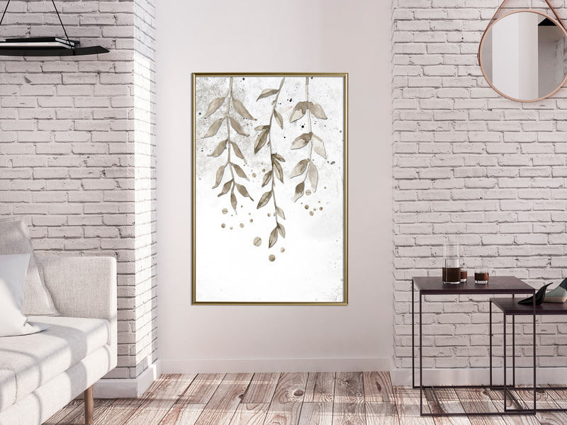 Poster - Curtain of Leaves  - goud