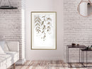 Poster - Curtain of Leaves  - goud passepartout