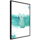 Poster - Pastel Pineapple  - zwart
