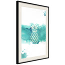 Poster - Pastel Pineapple  - zwart passepartout