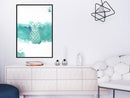 Poster - Pastel Pineapple  - zwart