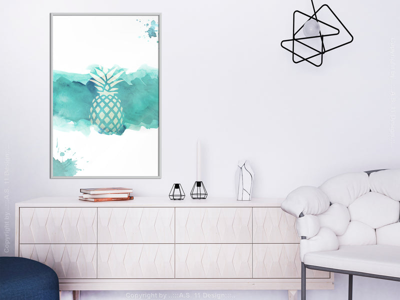 Poster - Pastel Pineapple  - wit