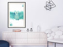 Poster - Pastel Pineapple  - zwart passepartout