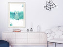 Poster - Pastel Pineapple  - wit passepartout