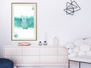 Poster - Pastel Pineapple  - goud passepartout