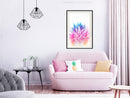 Poster - Rainbow Pineapple Crown  - zwart passepartout