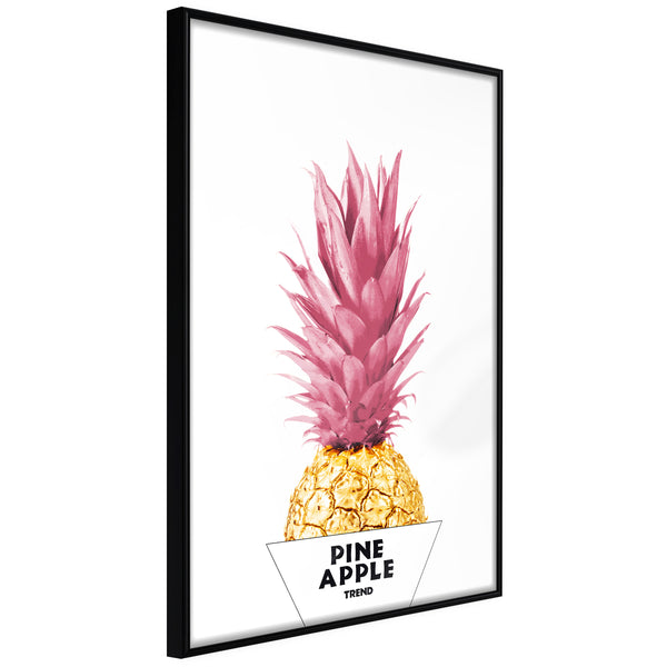 Poster - Trendy Pineapple  - zwart