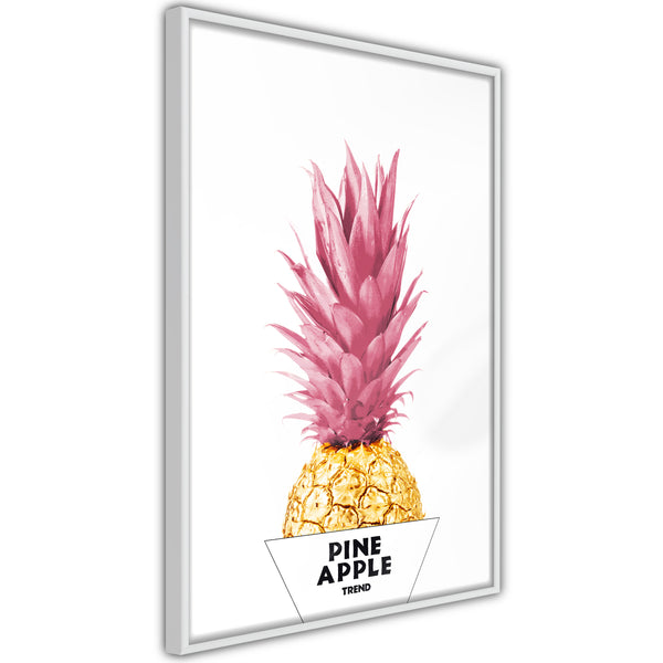 Poster - Trendy Pineapple  - wit