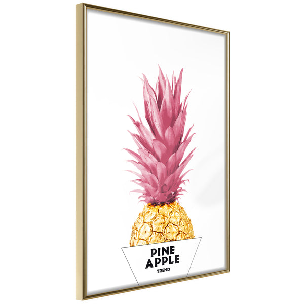 Poster - Trendy Pineapple  - goud