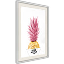 Poster - Trendy Pineapple  - wit passepartout