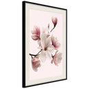 Poster - Blooming Magnolias I  - zwart passepartout
