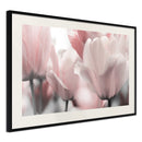 Poster - Pastel Tulips II  - zwart passepartout