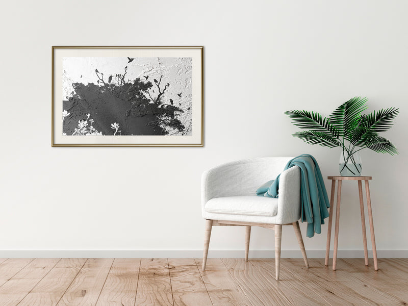 Poster - Escaping the Darkness  - goud passepartout