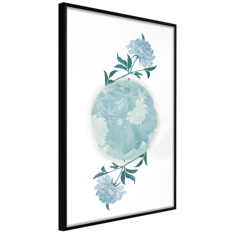 Poster - World in Shades of Blue  - zwart