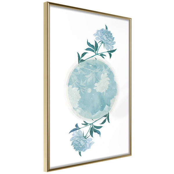 Poster - World in Shades of Blue  - goud