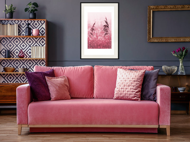 Poster - Amaranth Meadow  - zwart passepartout