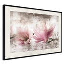 Poster - Picked Magnolias  - zwart passepartout