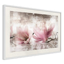 Poster - Picked Magnolias  - wit passepartout