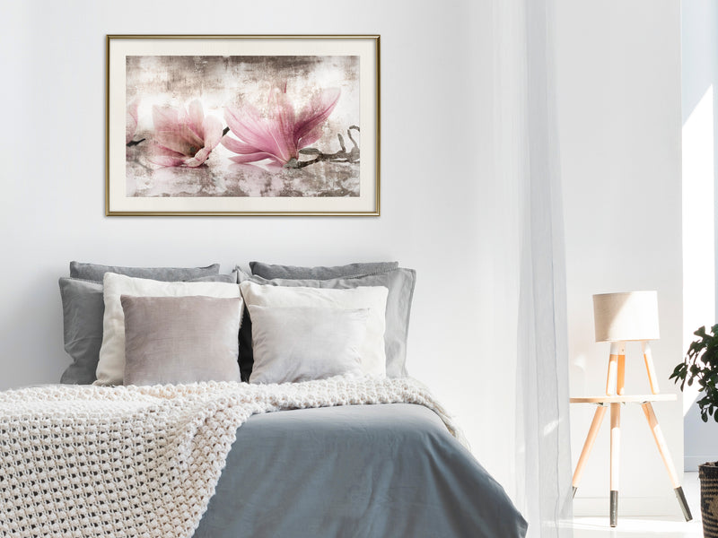 Poster - Picked Magnolias  - goud passepartout