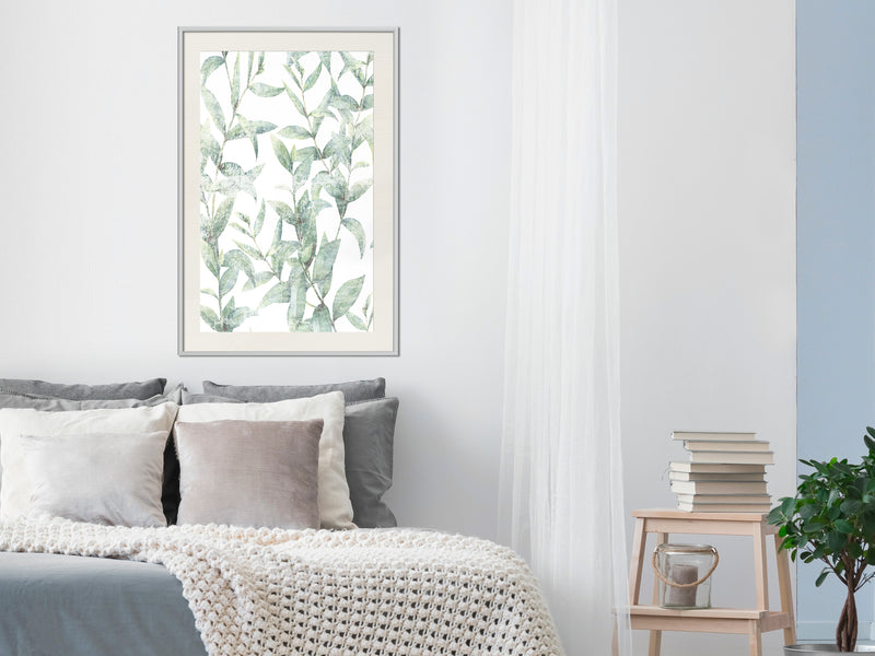 Poster - Sheer Batiste  - wit passepartout