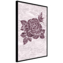 Poster - Monochromatic Rose  - zwart