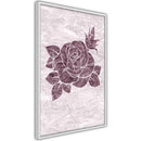 Poster - Monochromatic Rose  - wit