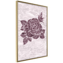 Poster - Monochromatic Rose  - goud