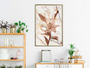 Poster - Lily on Marble Background  - goud