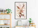 Poster - Lily on Marble Background  - zwart passepartout