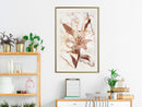 Poster - Lily on Marble Background  - goud passepartout