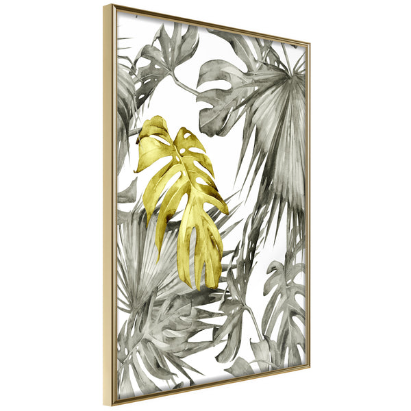 Poster - Extraordinary Leaf  - goud