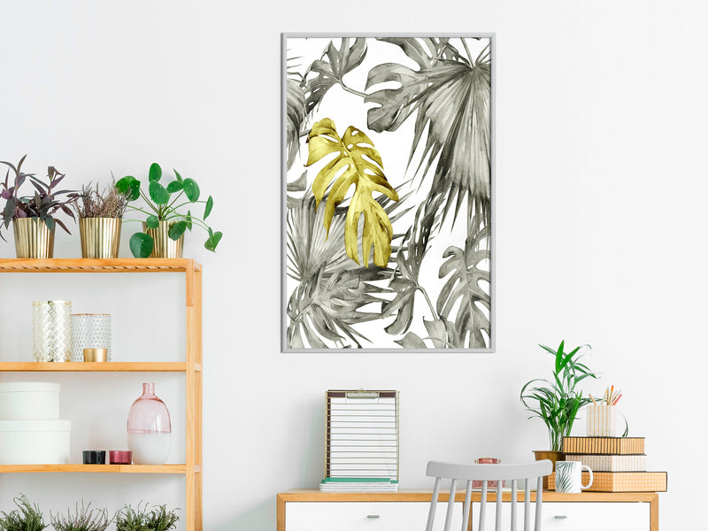 Poster - Extraordinary Leaf  - wit