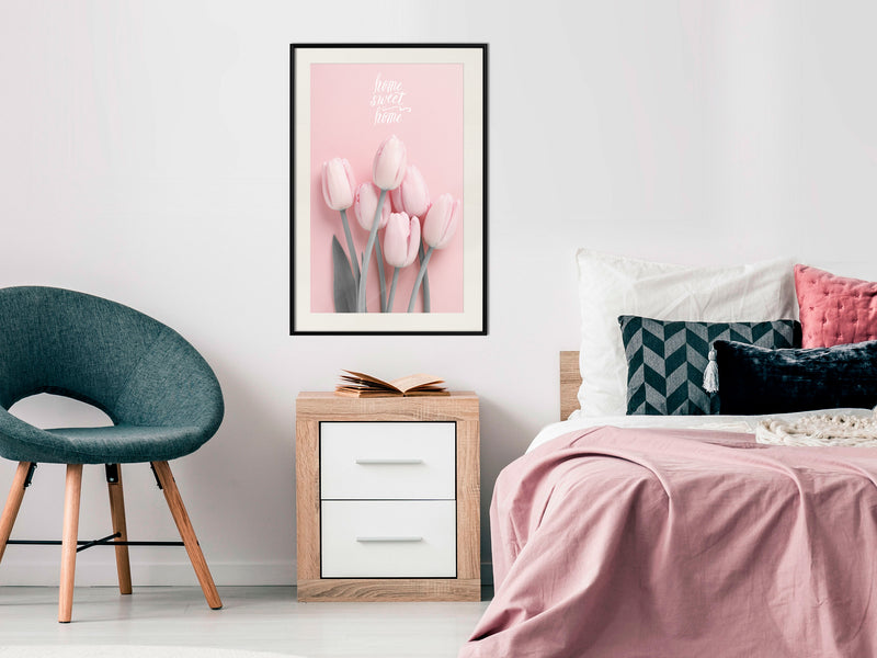 Poster - Welcome Bouquet  - zwart passepartout