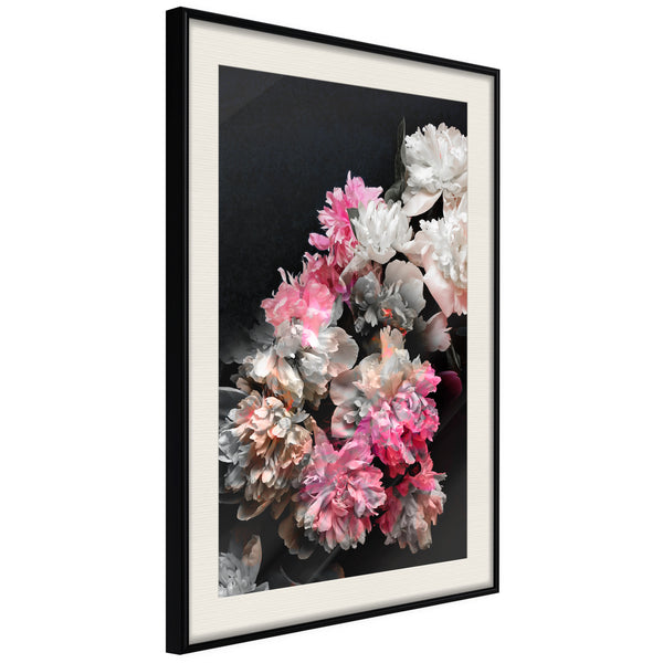 Poster - Flower Poetry  - zwart passepartout