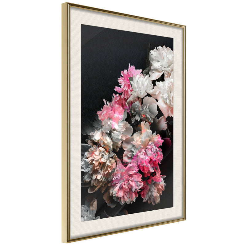 Poster - Flower Poetry  - goud passepartout