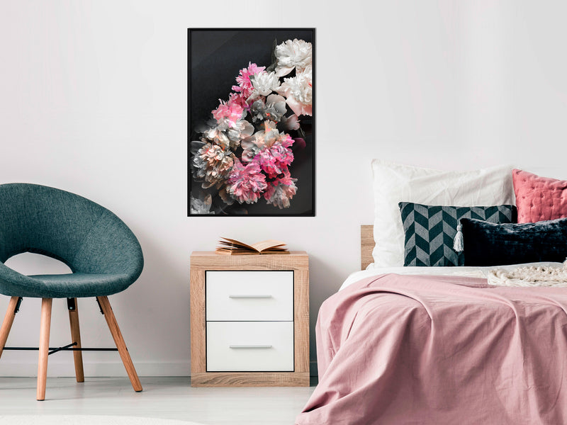 Poster - Flower Poetry  - zwart