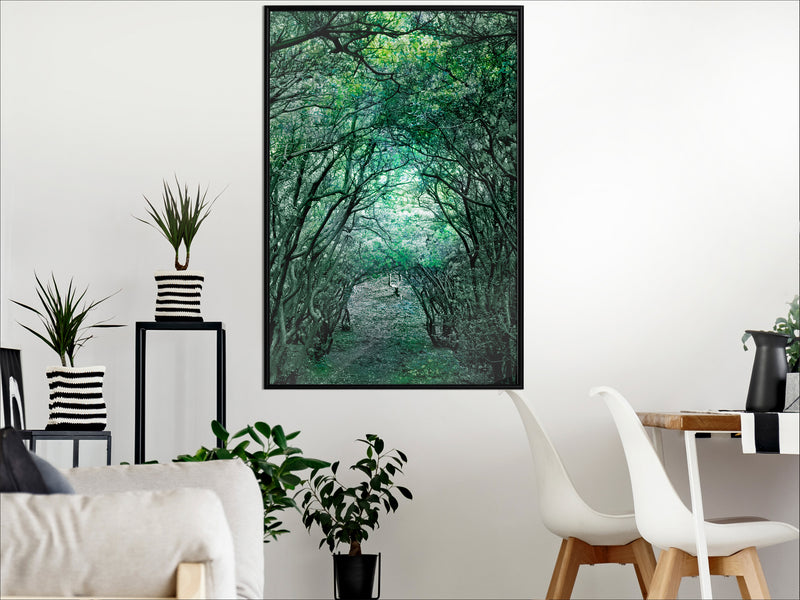 Poster - Tree Tunnel  - zwart