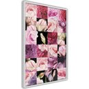 Poster - Floral Jigsaw  - wit