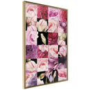 Poster - Floral Jigsaw  - goud