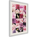 Poster - Floral Jigsaw  - wit passepartout