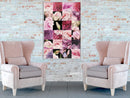 Poster - Floral Jigsaw  - wit