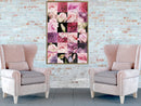 Poster - Floral Jigsaw  - goud
